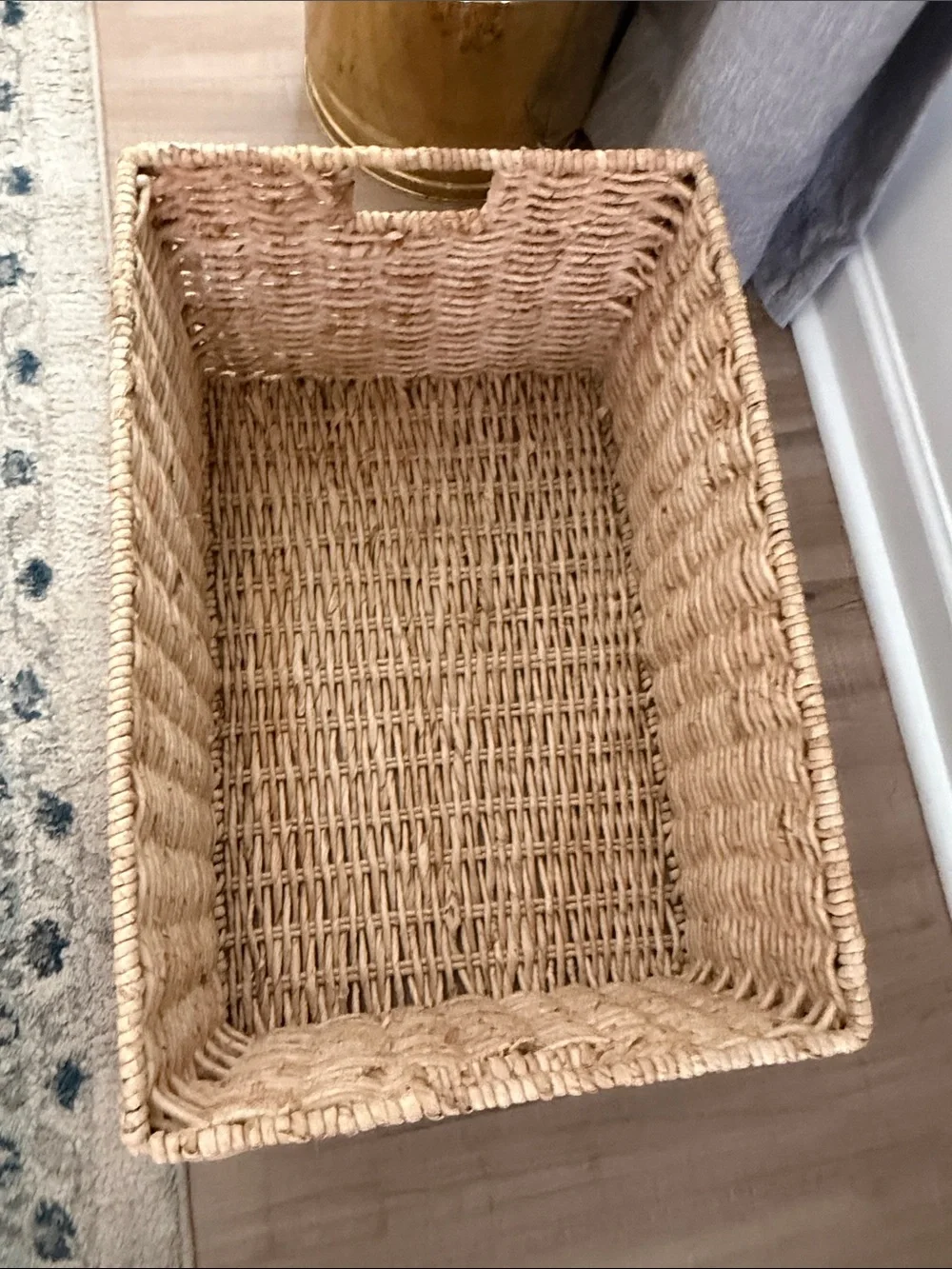 Natural Woven Storage Basket - Neutral Tan
